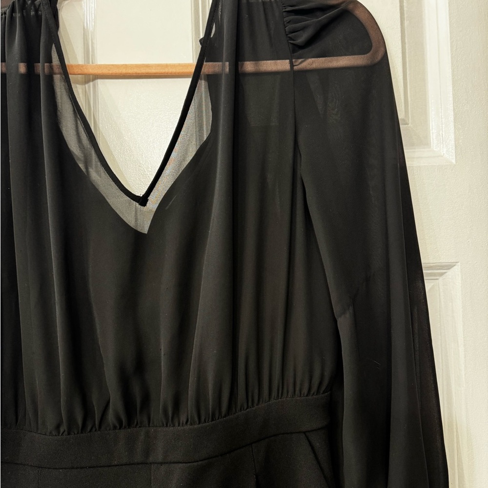 Elegant Black Sheer Blouse